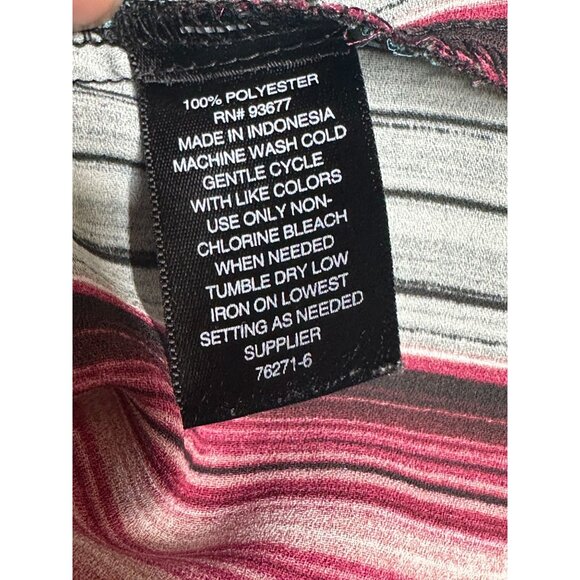 Worthington Striped Semi Sheer Blouse size 3X Multicolor - Picture 3 of 8